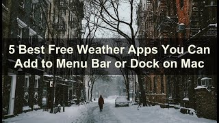 free weather app for mac menu bar